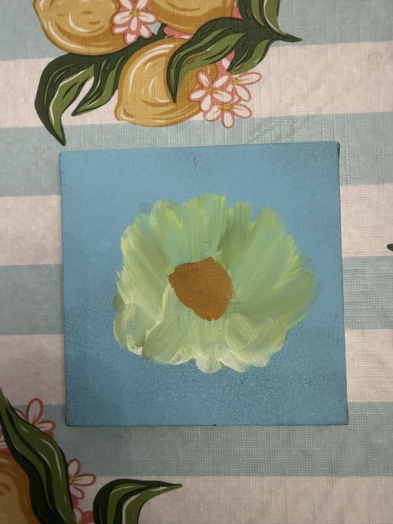 Untitled No. 52 — Acrylic and gold leaf on mini canvas
