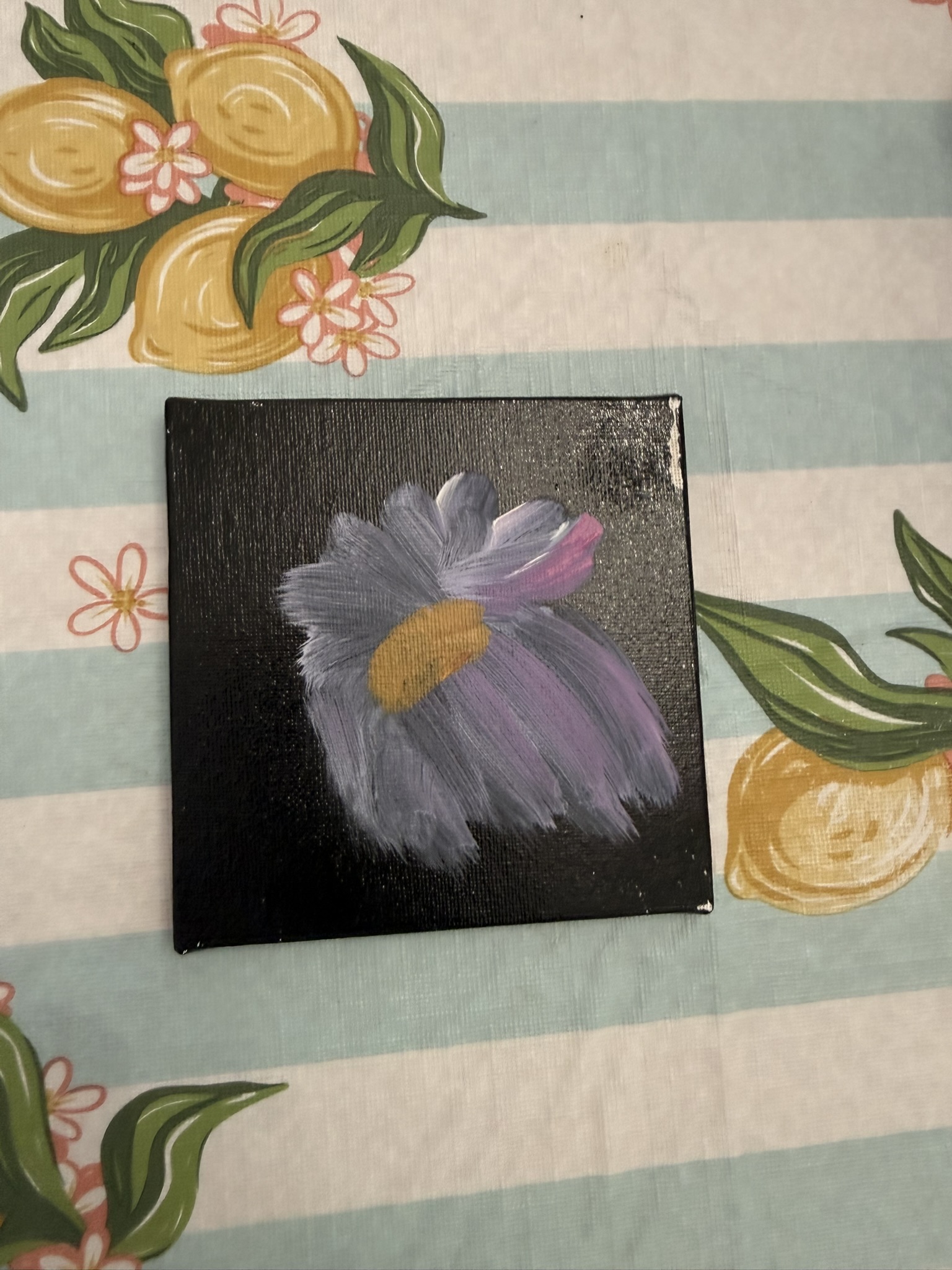 Untitled No. 53 — Acrylic and gold leaf on mini canvas